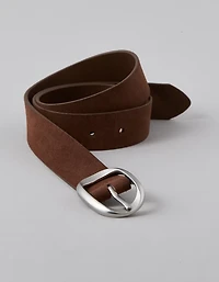 Ceinture ovale en suède à boucle torsadée AE