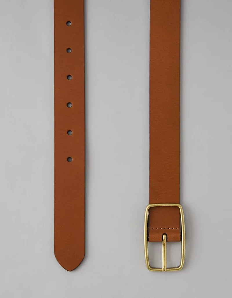 AE Rectangle Buckle Leather Belt