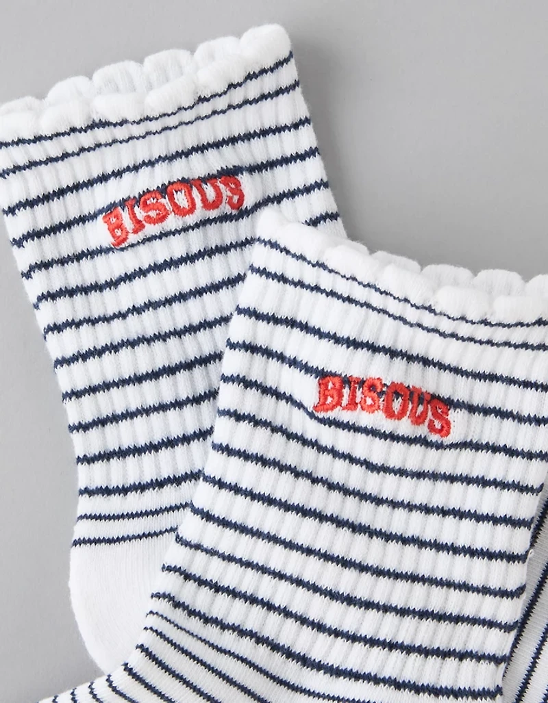 AE x The Summer I Turned Pretty Ruffle Cropped Crew Socks