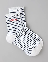 AE x The Summer I Turned Pretty Ruffle Cropped Crew Socks