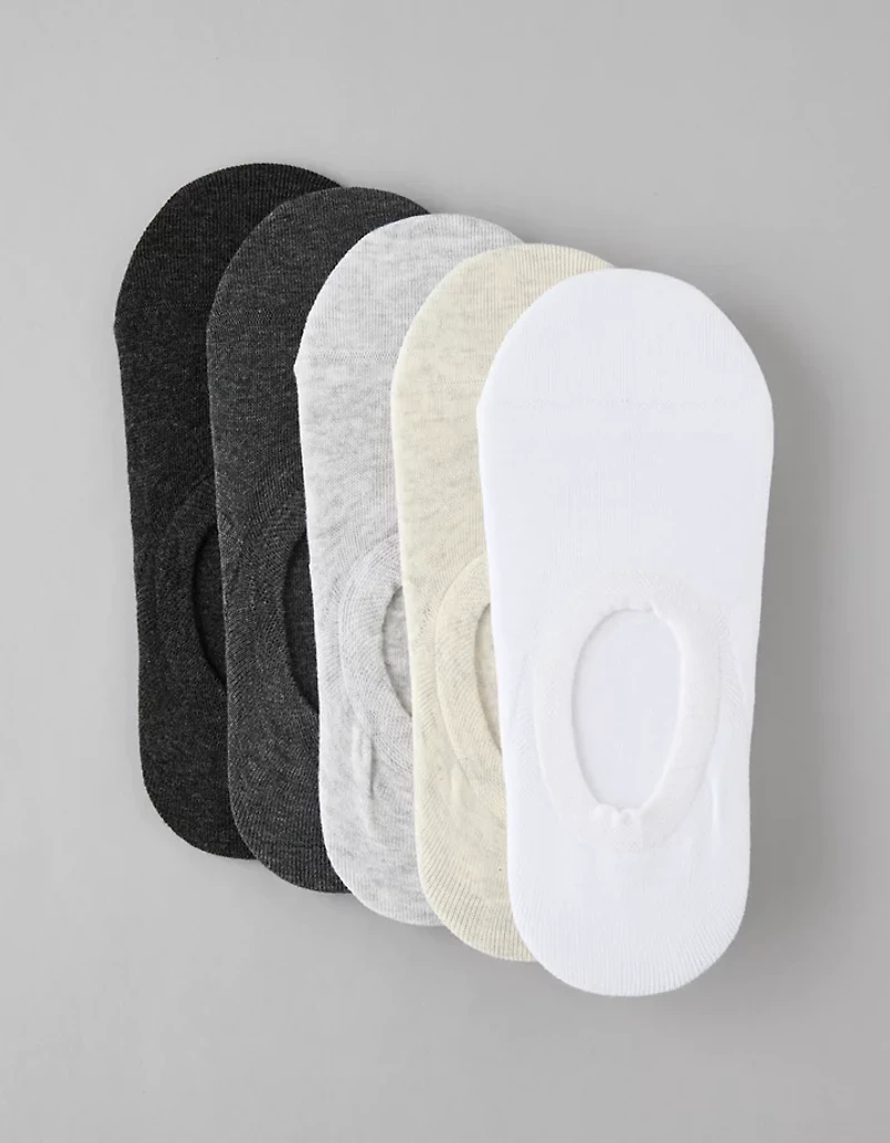 Ensemble de cinq paires de chaussettes invisibles AE
