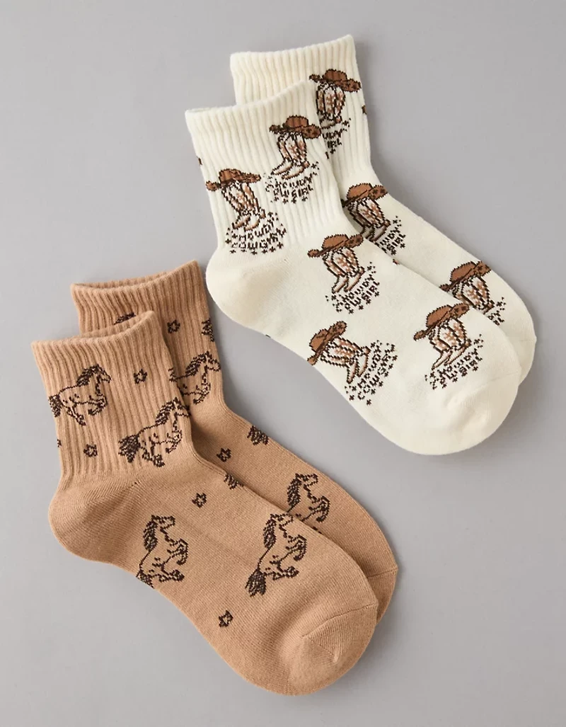 Lot de deux paires de chaussettes petit ami fille du far west AE