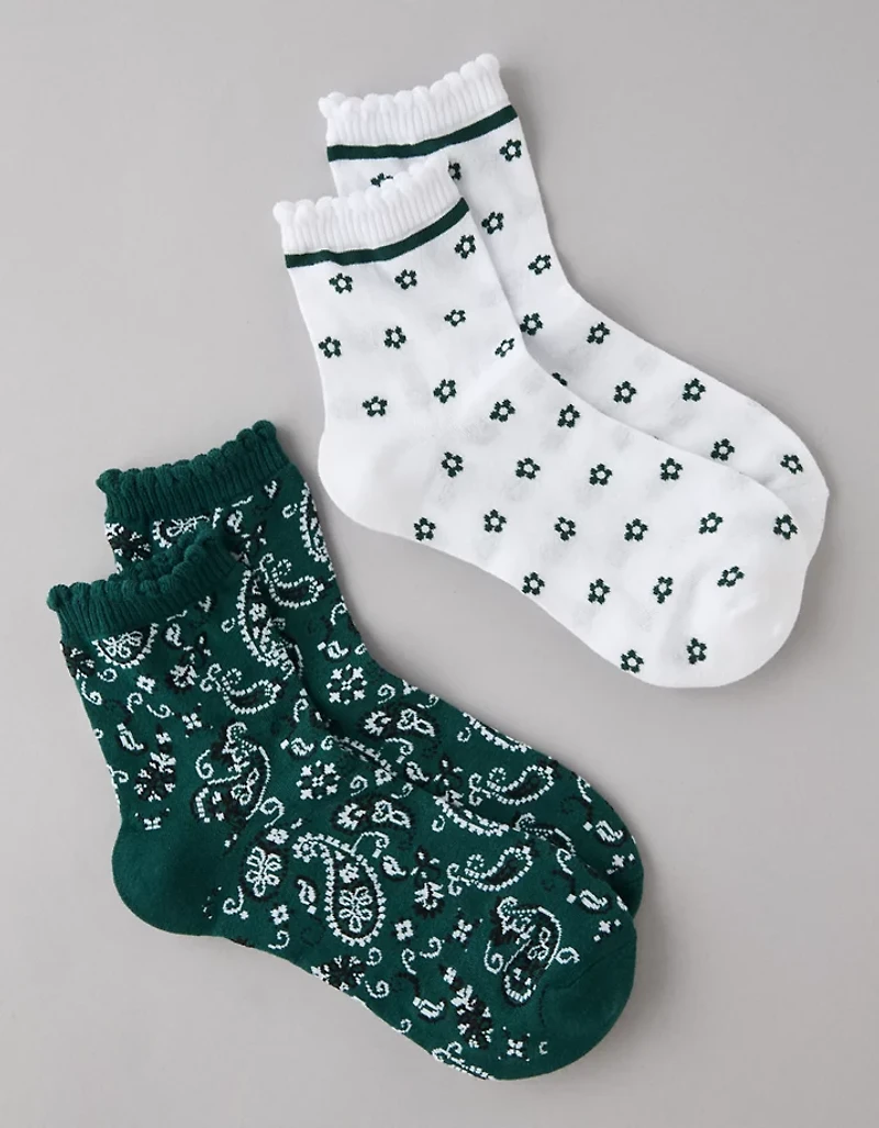 Lot de deux paires de chaussettes petit ami bandana AE