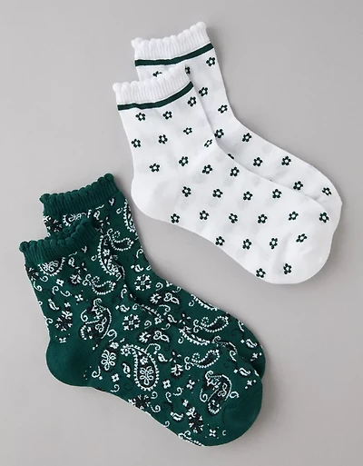 Lot de deux paires de chaussettes petit ami bandana AE