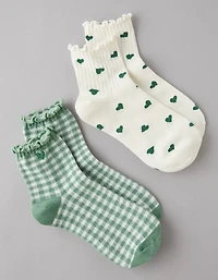 Lot de deux paires de chaussettes petit ami guingan AE