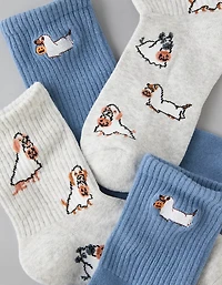 Lot de deux paires de mi-chaussettes Dogs d’Halloween AE