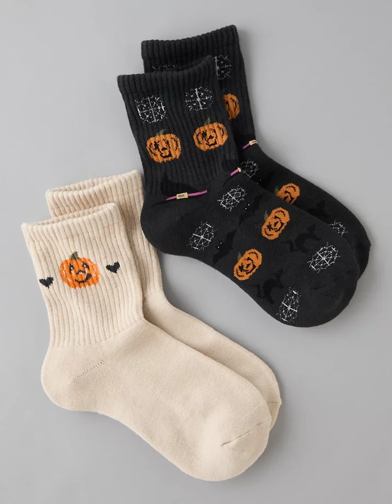 Lot de deux paires de mi-chaussettes courtes Spooky AE