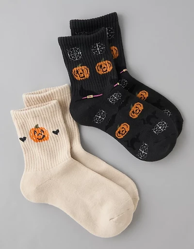 Lot de deux paires de mi-chaussettes courtes Spooky AE