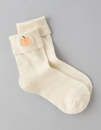 AE Foldover-Cuff Cropped Crew Socks