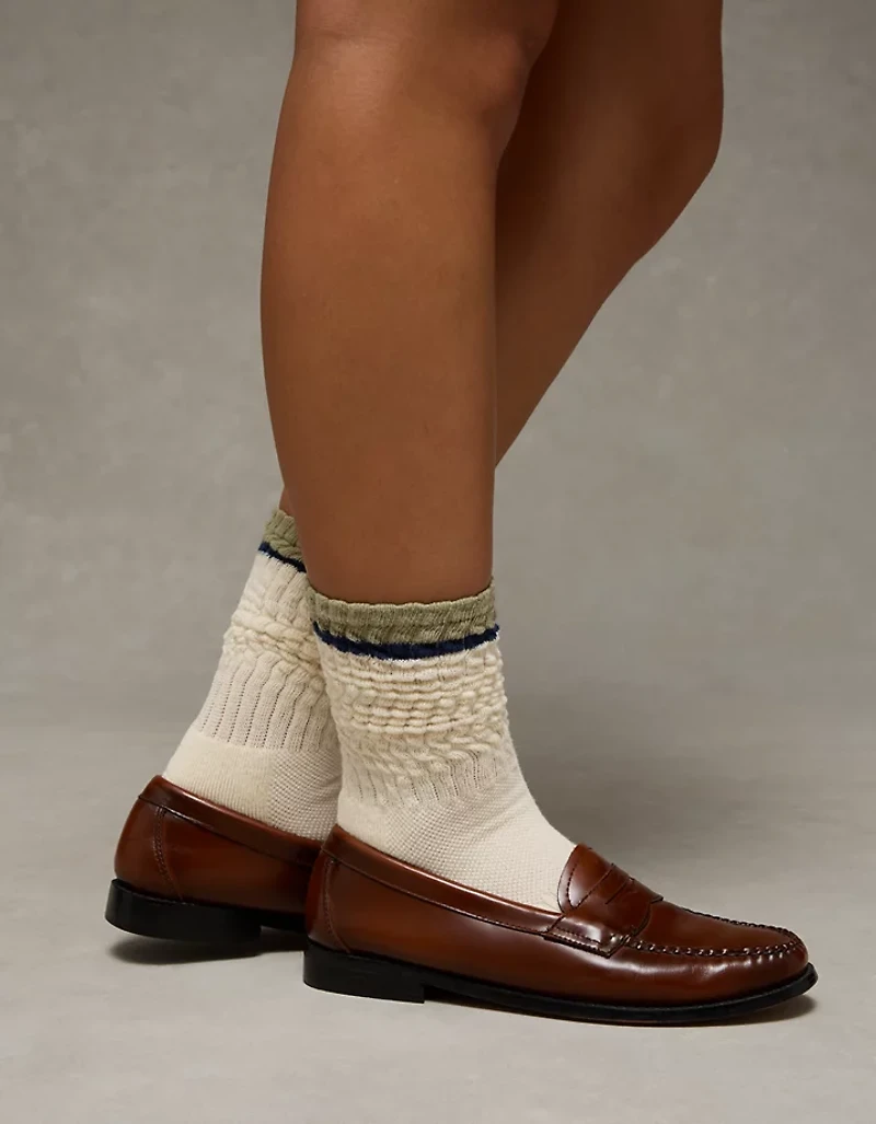 Chaussettes tombantes rayées AE