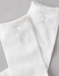 Mi-chaussettes à boucles en dentelle AE