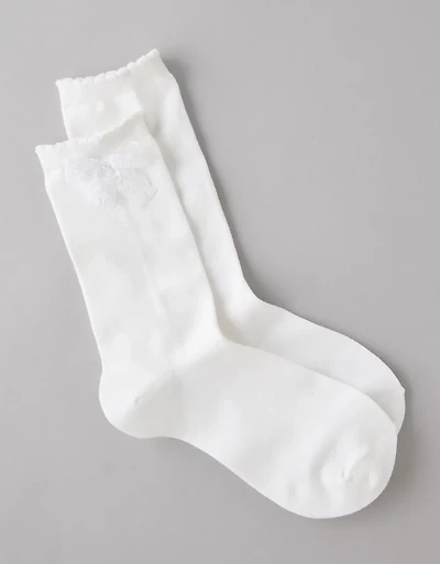 Mi-chaussettes à boucles en dentelle AE