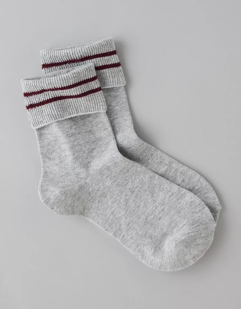 AE Foldover-Cuff Cropped Crew Socks