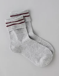 AE Foldover-Cuff Cropped Crew Socks