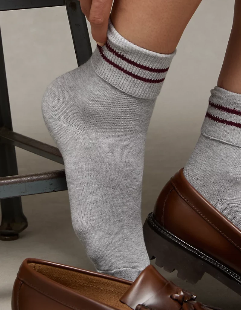 AE Foldover-Cuff Cropped Crew Socks