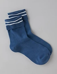 AE Foldover-Cuff Cropped Crew Socks