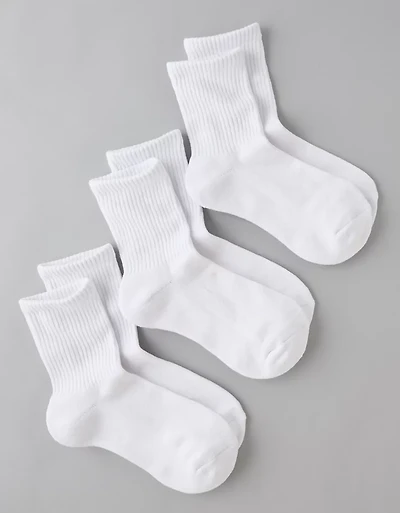 Lot de trois paires mi-chaussettes courtes unies AE