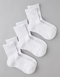 Lot de trois paires mi-chaussettes courtes unies AE