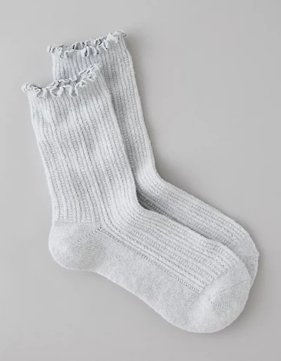 AE Cozy Pointelle Crew Socks