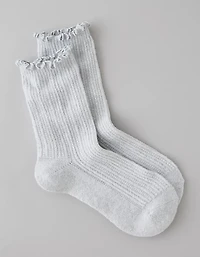 AE Cozy Pointelle Crew Socks
