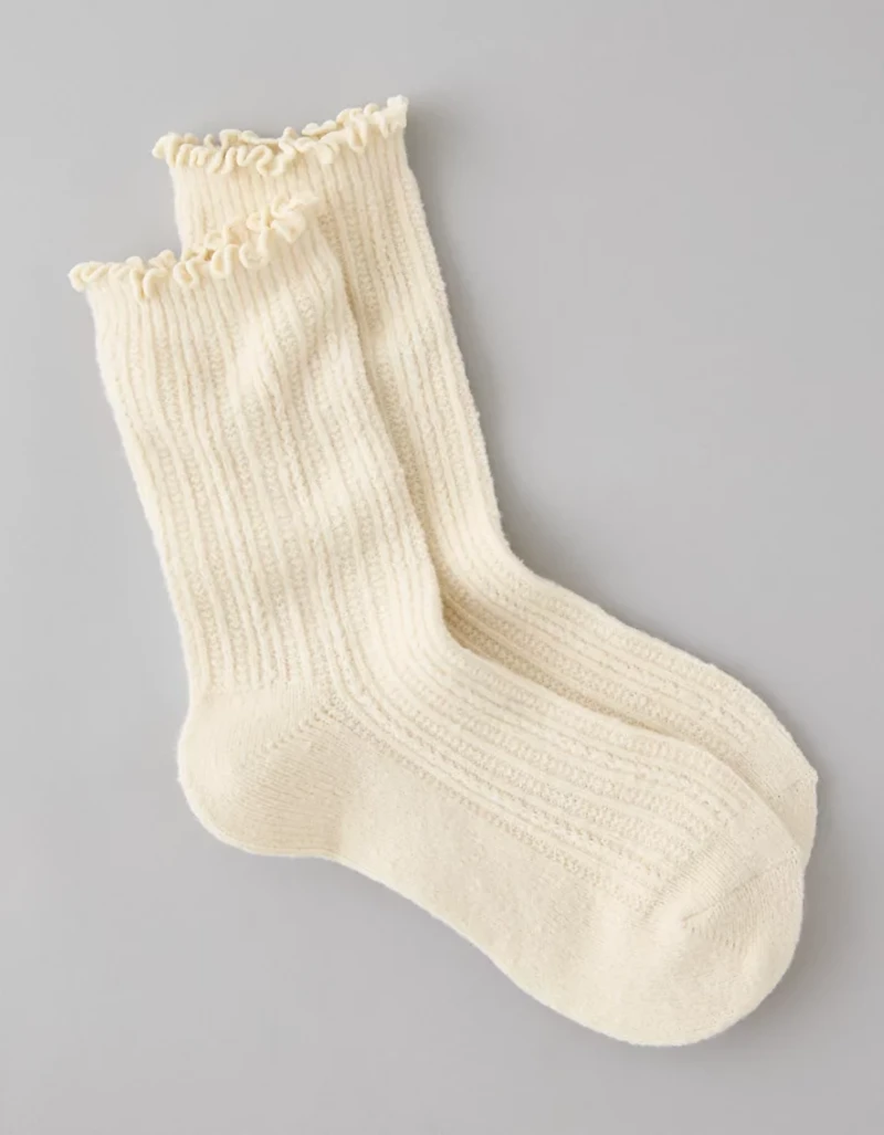 AE Cozy Pointelle Crew Socks