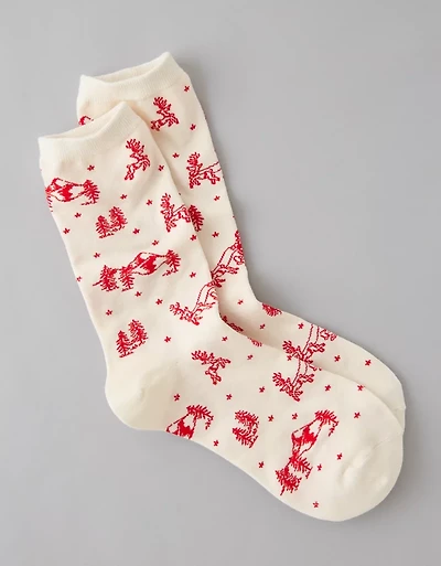 AE Santa Crew Socks
