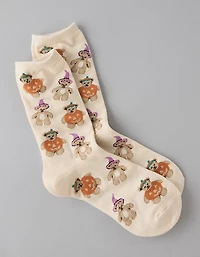 Mi-chaussettes citrouille et ourson en peluche AE