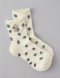 AE Snoopy Easter Cropped Crew Socks 2-Pack