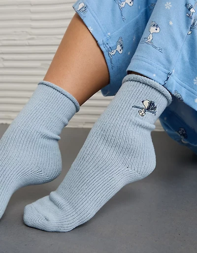 Mi-chaussettes Snoopy skieur AE