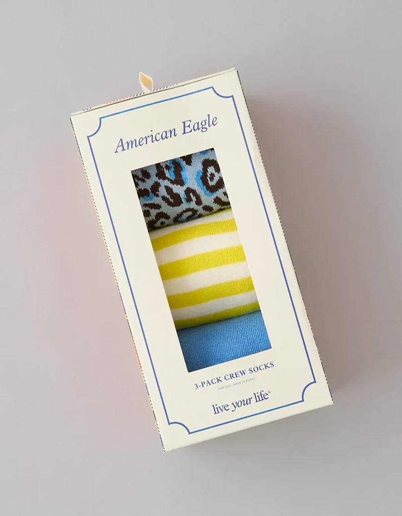 Emballage de trois paires mi-chaussettes des fêtes AE