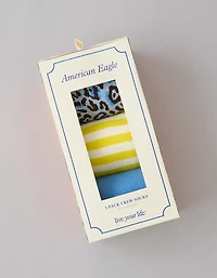 Emballage de trois paires mi-chaussettes des fêtes AE