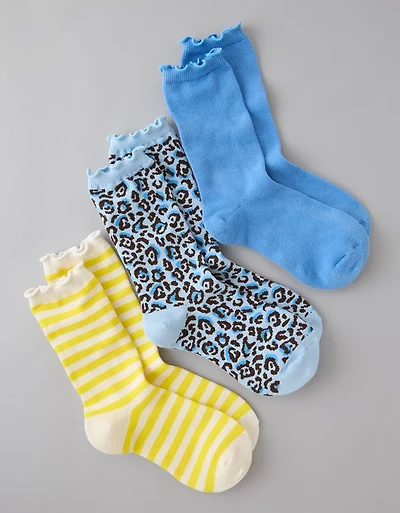 Emballage de trois paires mi-chaussettes des fêtes AE