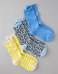 Emballage de trois paires mi-chaussettes des fêtes AE