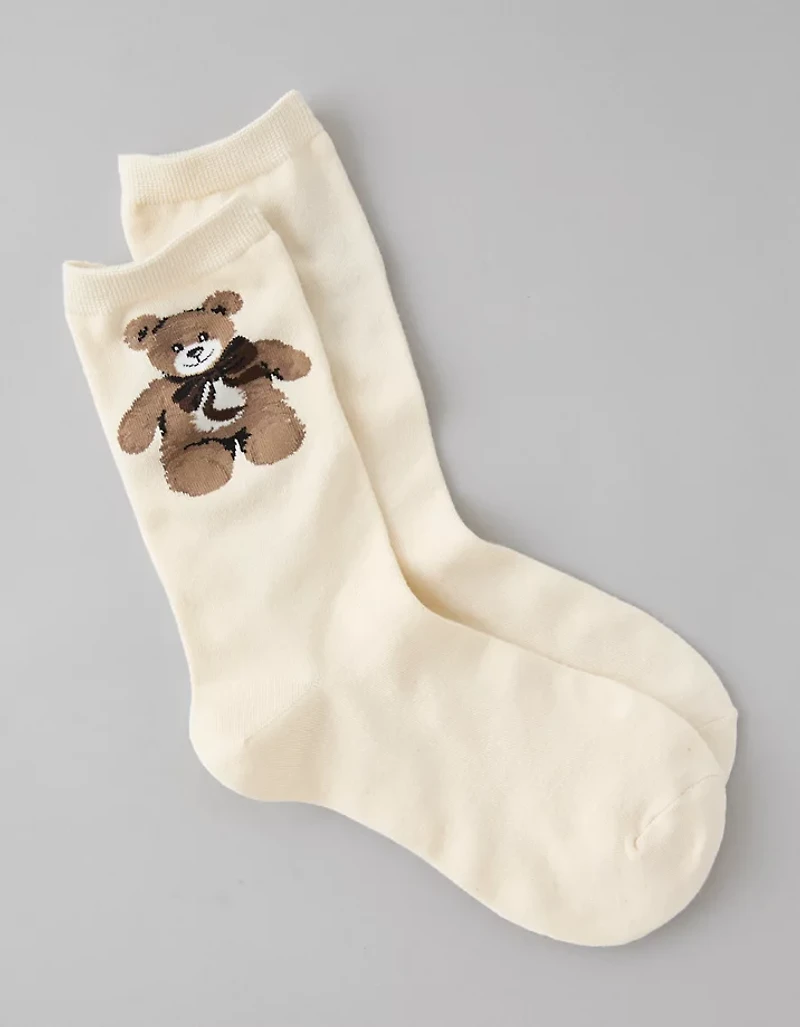 AE Teddy Bear Crew Socks
