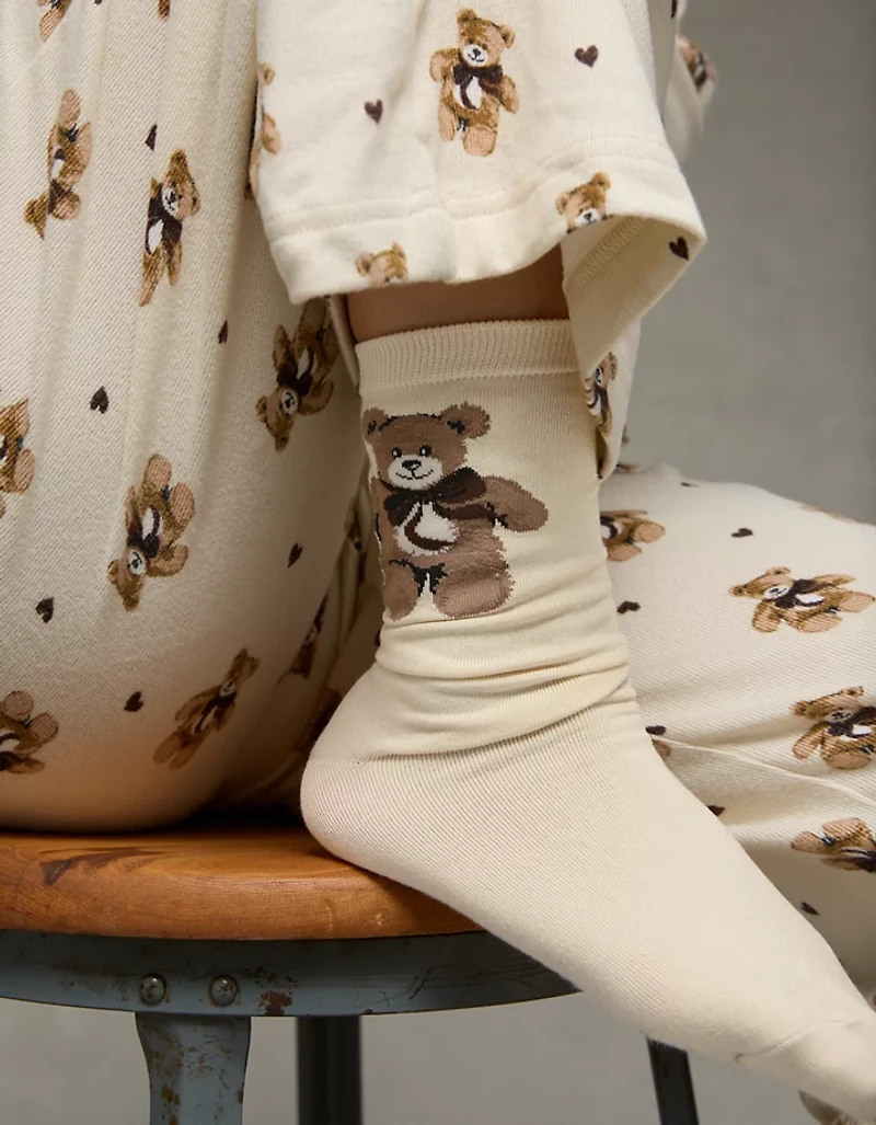 AE Teddy Bear Crew Socks