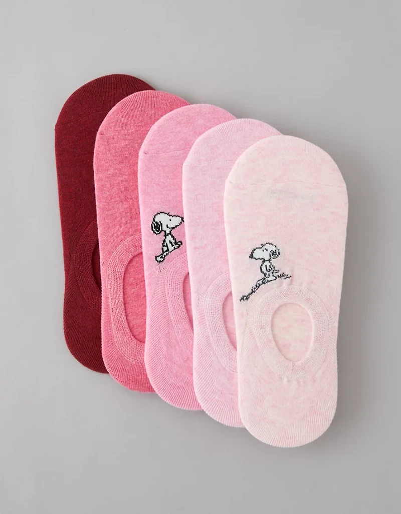 AE Snoopy No-Show Socks 5-Pack