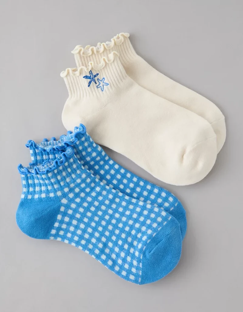 AE Graphic Shortie Crew Socks 2-Pack