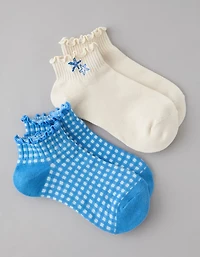 AE Graphic Shortie Crew Socks 2-Pack