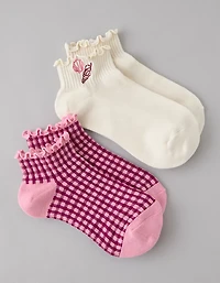 AE Graphic Shortie Crew Socks 2-Pack