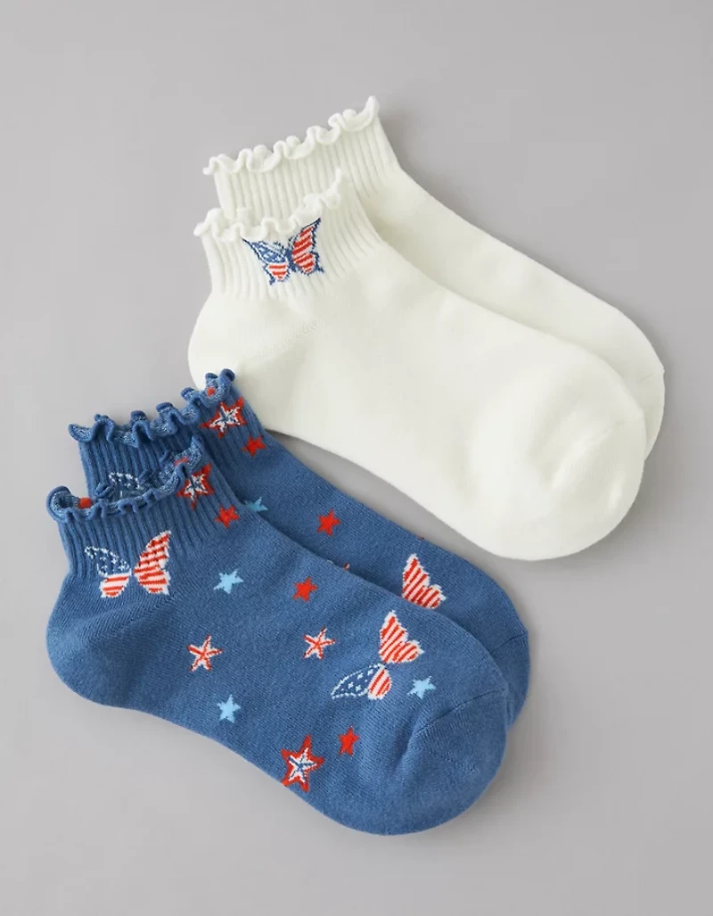 AE Americana Shortie Crew Socks 3-Pack