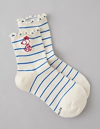 AE Snoopy Cropped Crew Socks