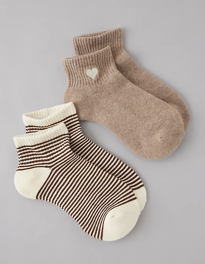 AE Graphic Shortie Crew Socks 2-Pack