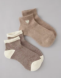 AE Graphic Shortie Crew Socks 2-Pack