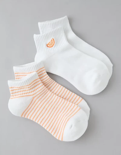 AE Graphic Shortie Crew Socks 2-Pack