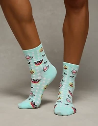 AE Graphic Cropped Crew Socks