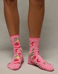 AE Graphic Cropped Crew Socks