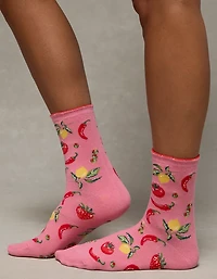 AE Graphic Cropped Crew Socks