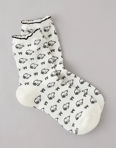 Mi-chaussettes courtes Snoopy AE