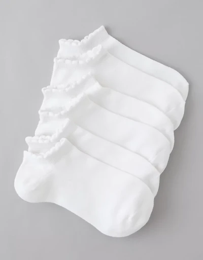 AE Scalloped Ankle Socks 3-Pack