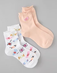 AE Halloween Cropped Crew Socks 2-Pack